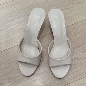 Mango Women's Cream Mules
